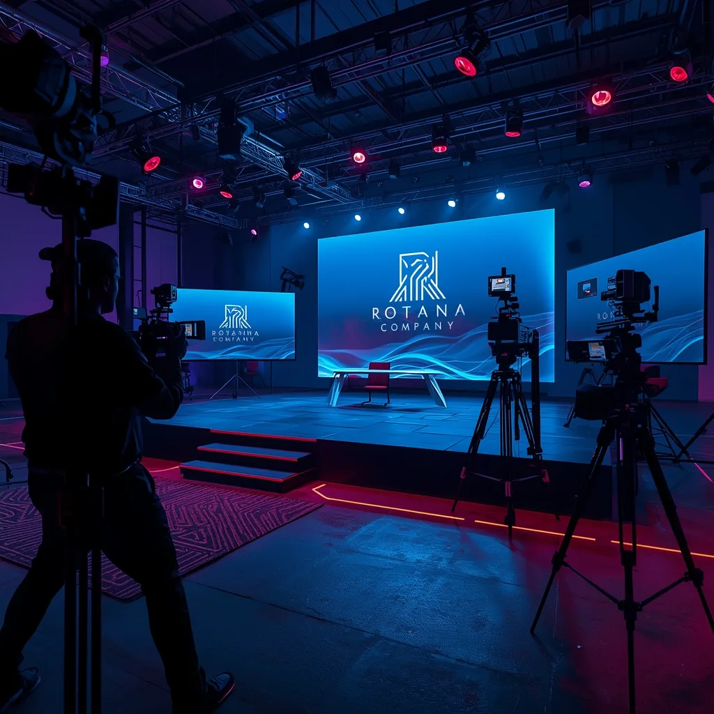 Lucid Origin A modern event hall with a live streaming setup p 2 11zon روتانا کمپانی/rotanacompany