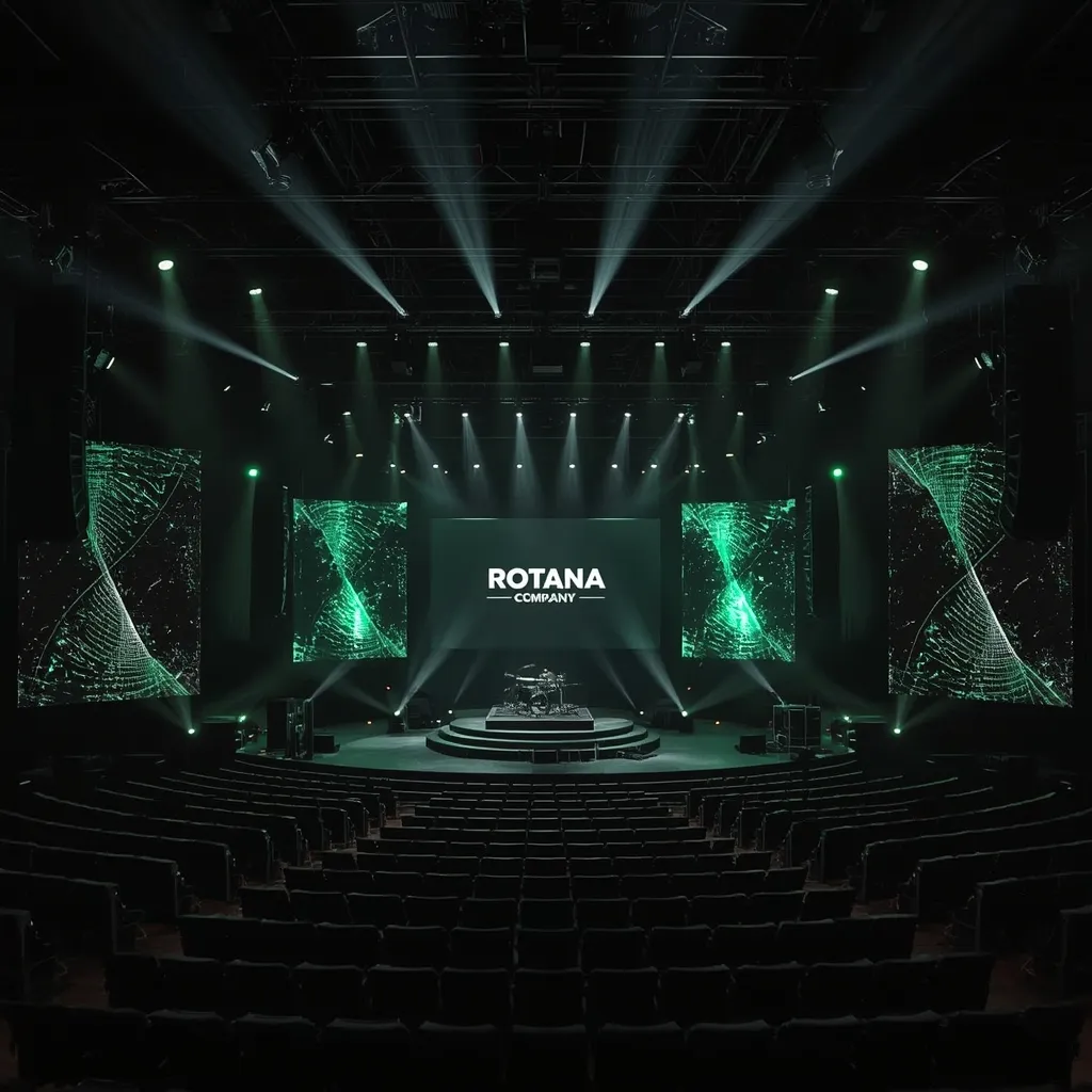 Lucid Realism A grand modern stage setup with dynamic lighting 2 11zon روتانا کمپانی/rotanacompany